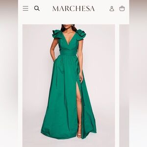 NWT Marchesa taffeta gown